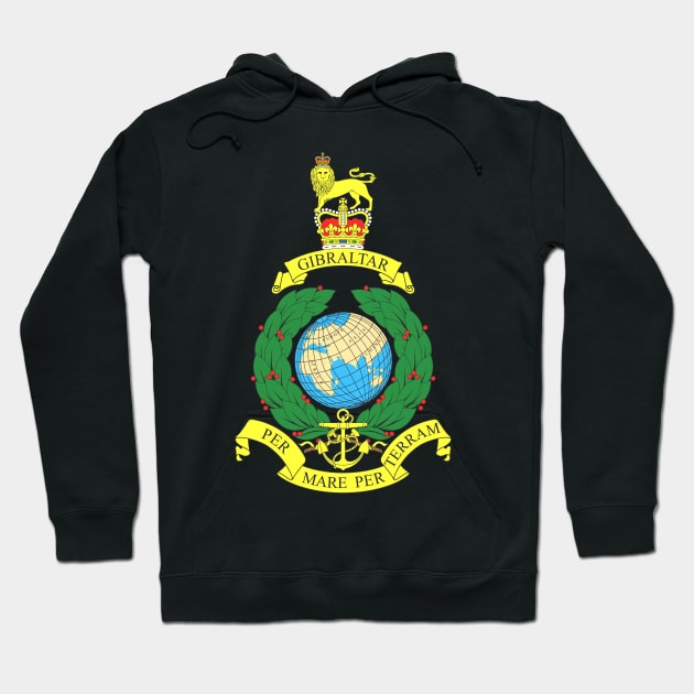 Royal Marines "Per Mare Per Terram" Insignia Hoodie by Mandra